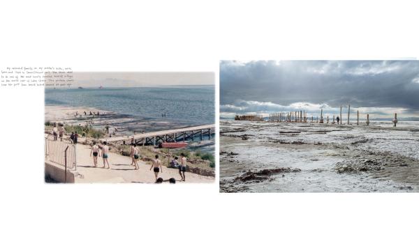 THE EYES OF EARTH (THE DEATH OF LAKE URMIA 2014-ONGOING) -        Left Photo (2015):   &nbsp;The once vibrant port, now closed      Right Photo (1982):...
