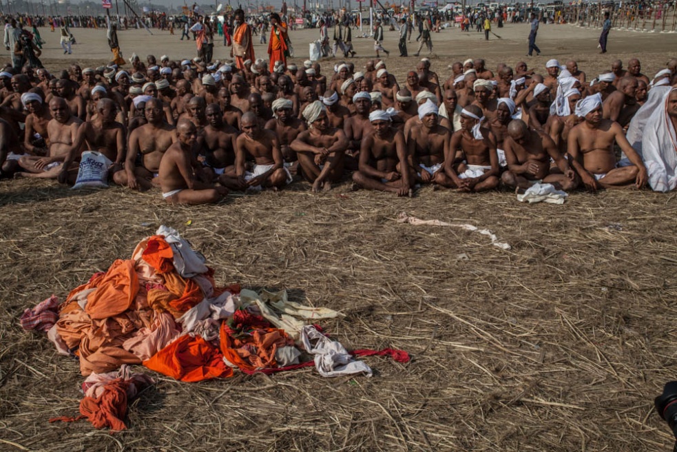 Initiation ritual for young sadhus