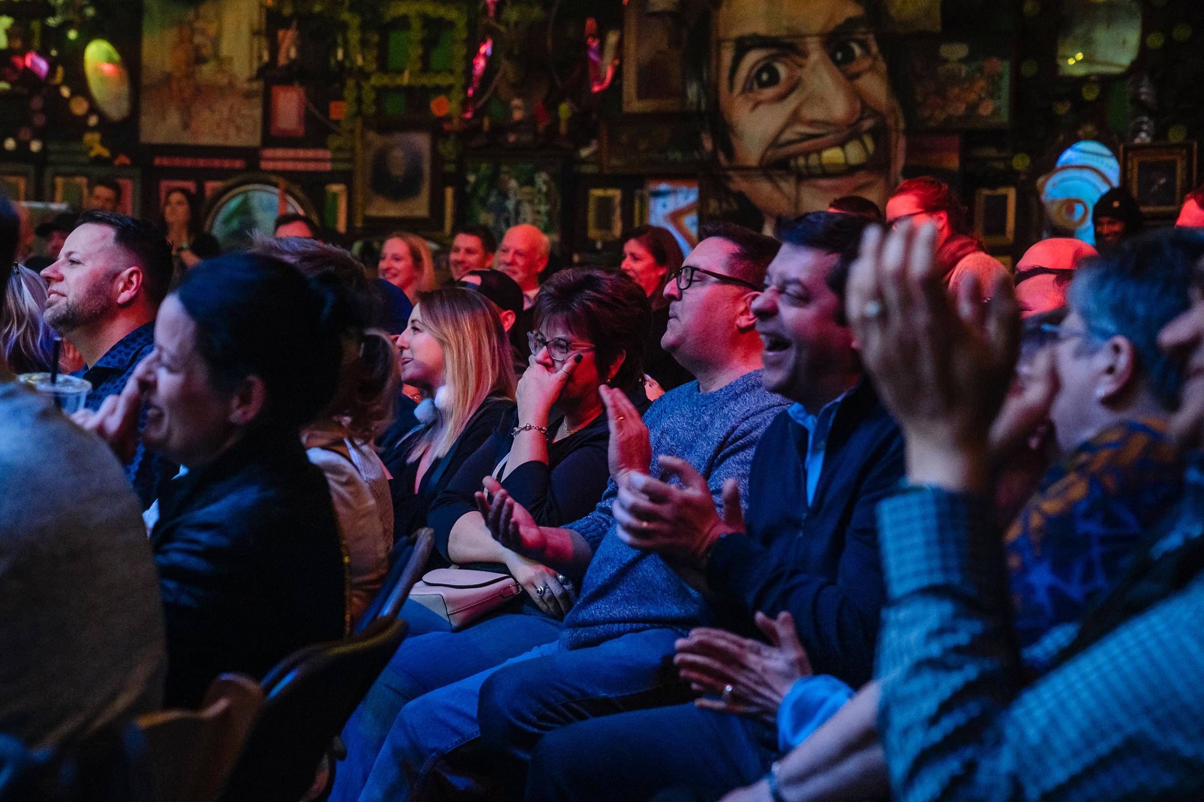 Tijuana, MX: The Border Fence that Divides the US and Mexico - The audience during the Absinthe show in Las Vegas, Nev.,...