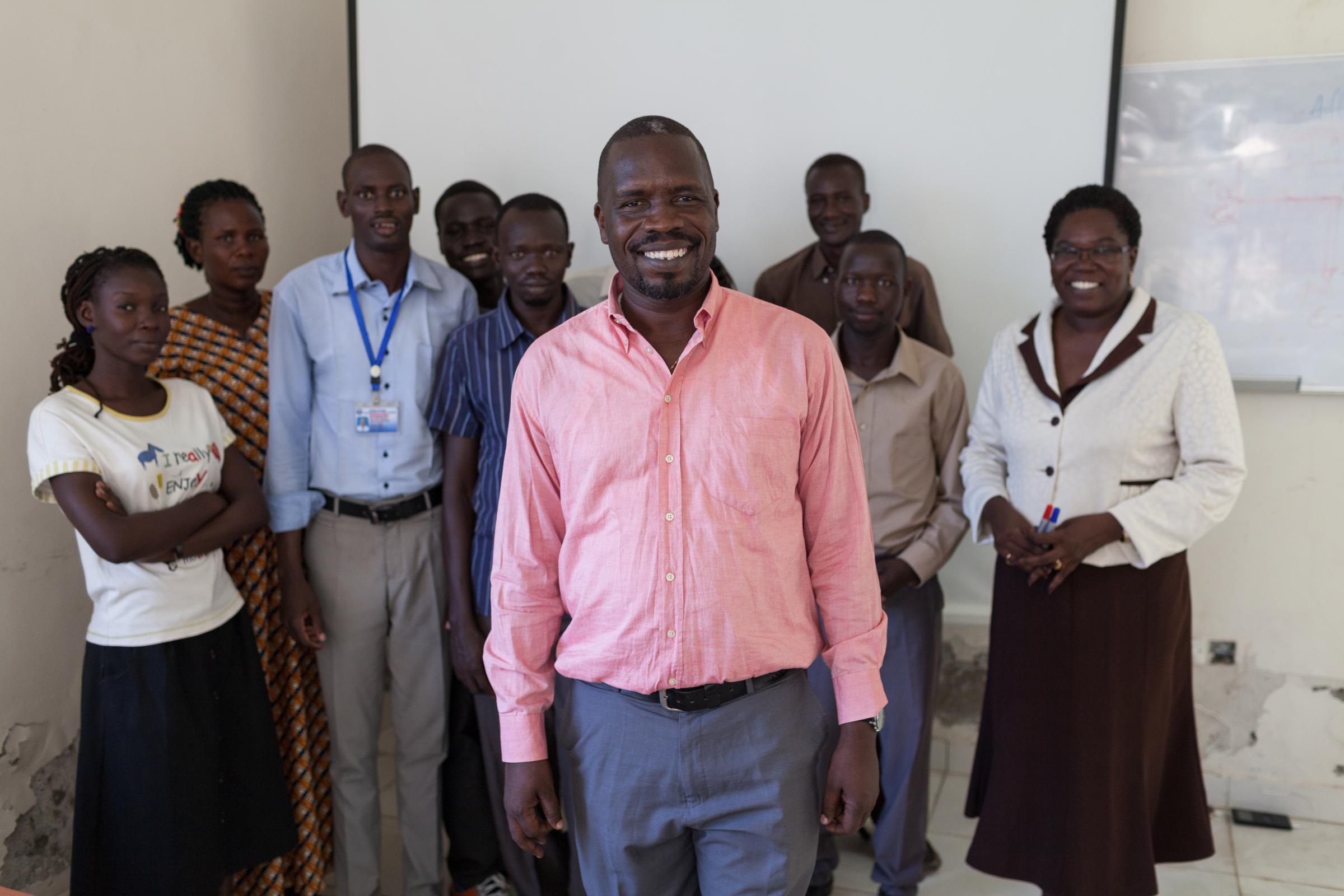 MIDWIVES: BRINGING HEALTH SERVICES CLOSER TO THE PEOPLE - The Dean of the Juba College of Physicians and Surgeons, Dr. Frederik Khamis among students at...