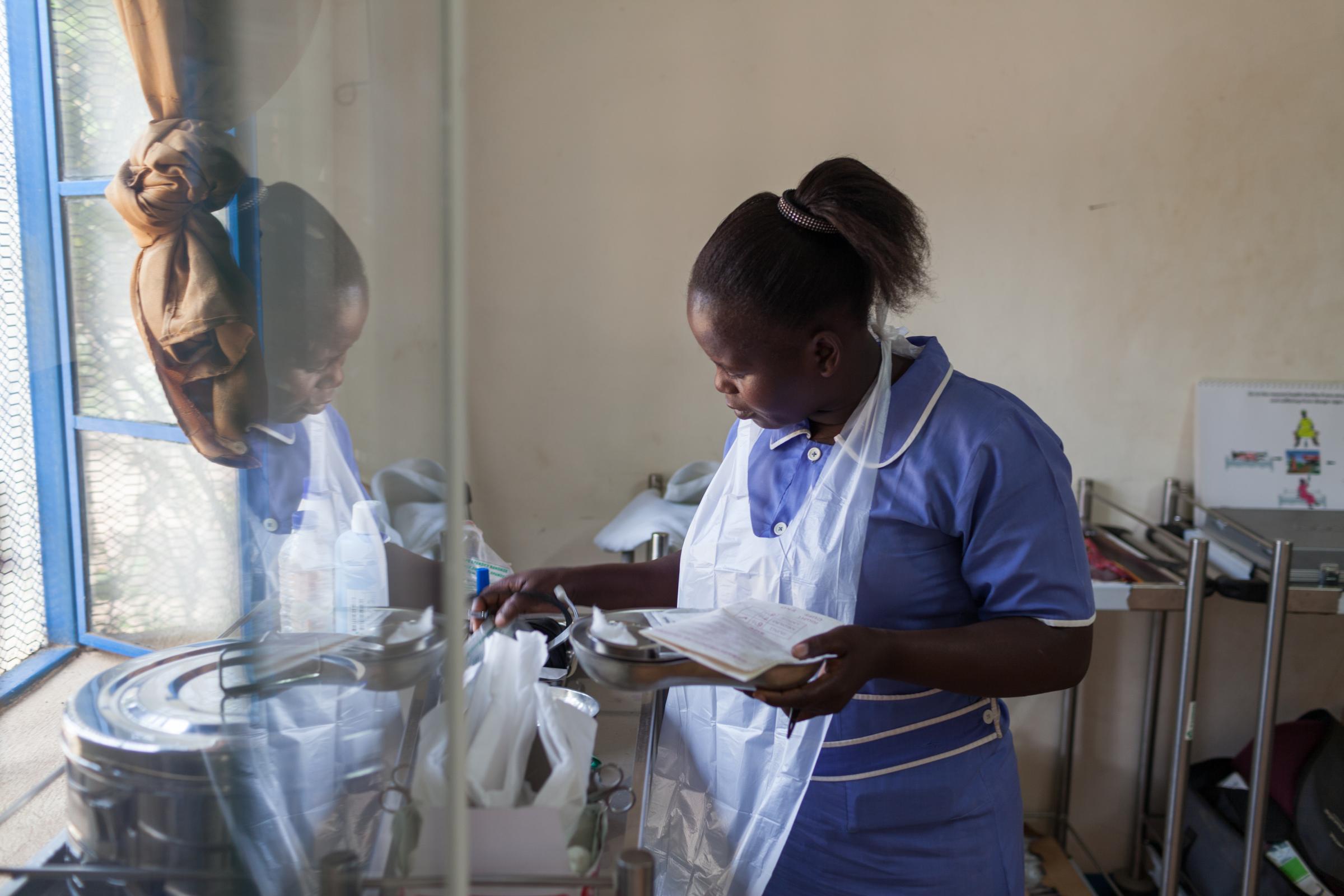 REINING IN THE NEXT GENERATION OF HEALTH PROFESSIONALS  - Mariana Louis 23, is a student at Wau Health Sciences Institute she is seen practicing at the...