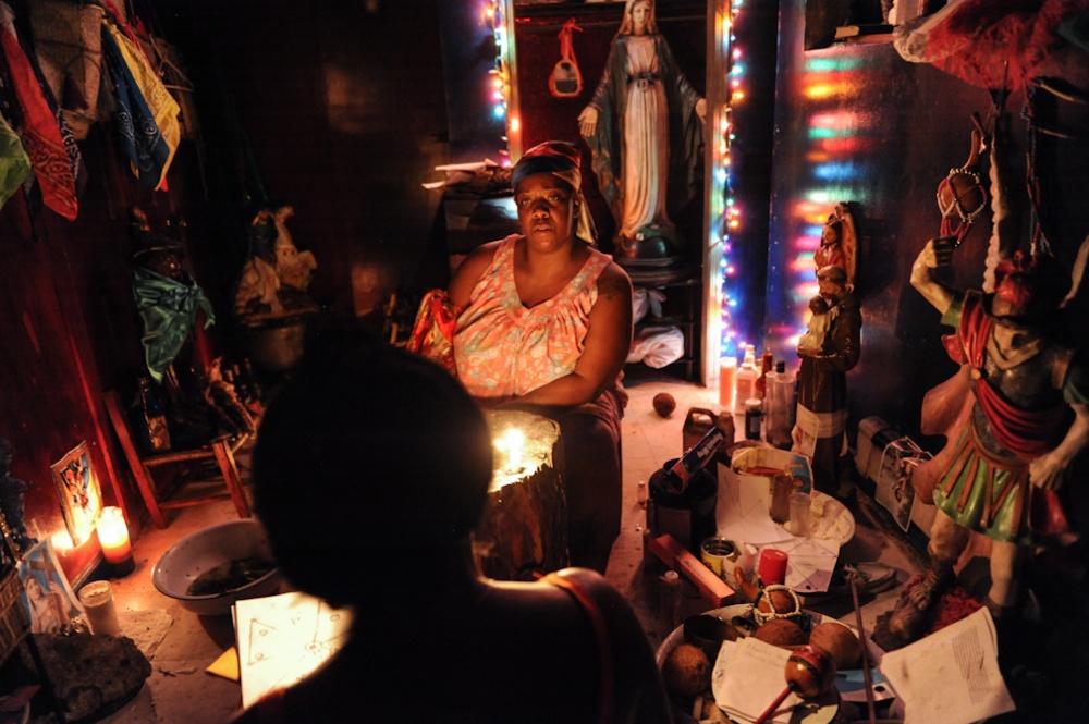 Vodou Brooklyn: Gede -  Mambo Marie Carmel administers to a large client base by...
