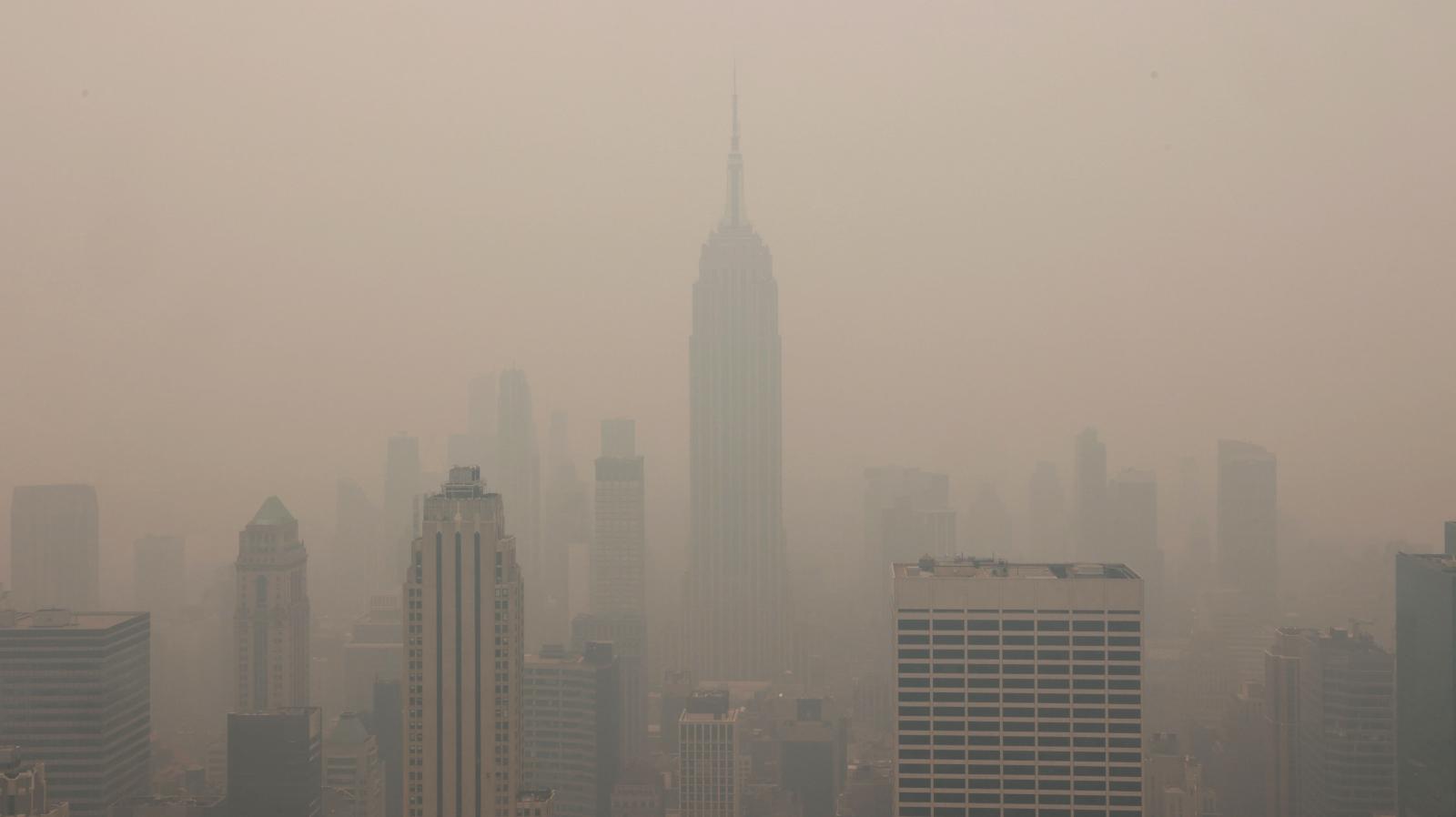 New York City enveloped by Canadian wildfires smoke