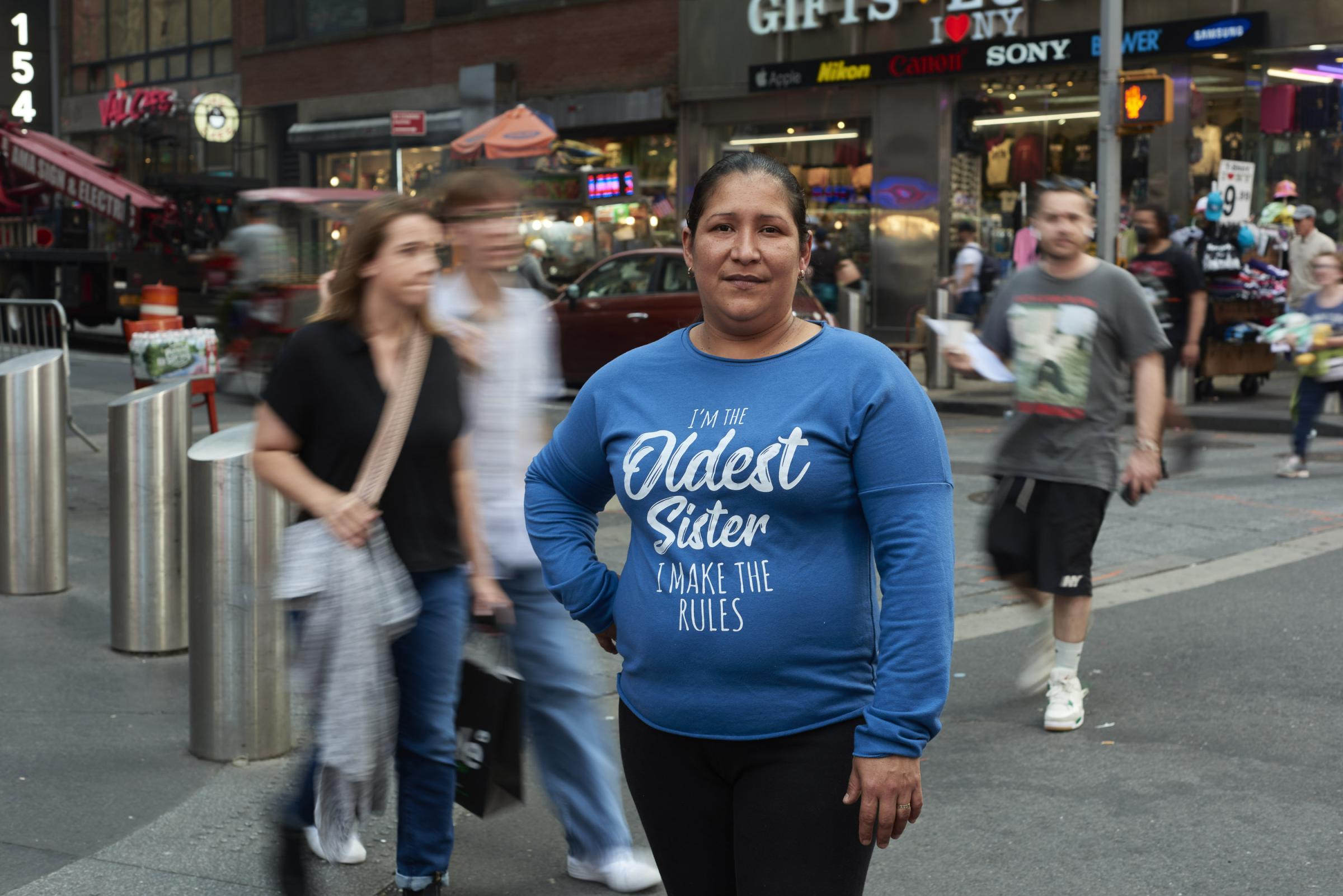 BLOOMBERG  - Argelia Giménez, a migrant from Venezuela, in New York,...