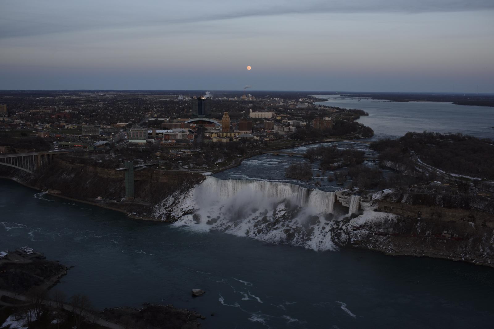 Aerial view of the American sid...s. Niagara Falls, Canada. 2024.