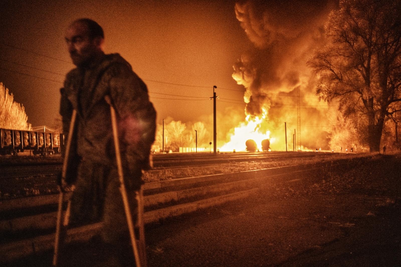 Donetsk under shelling