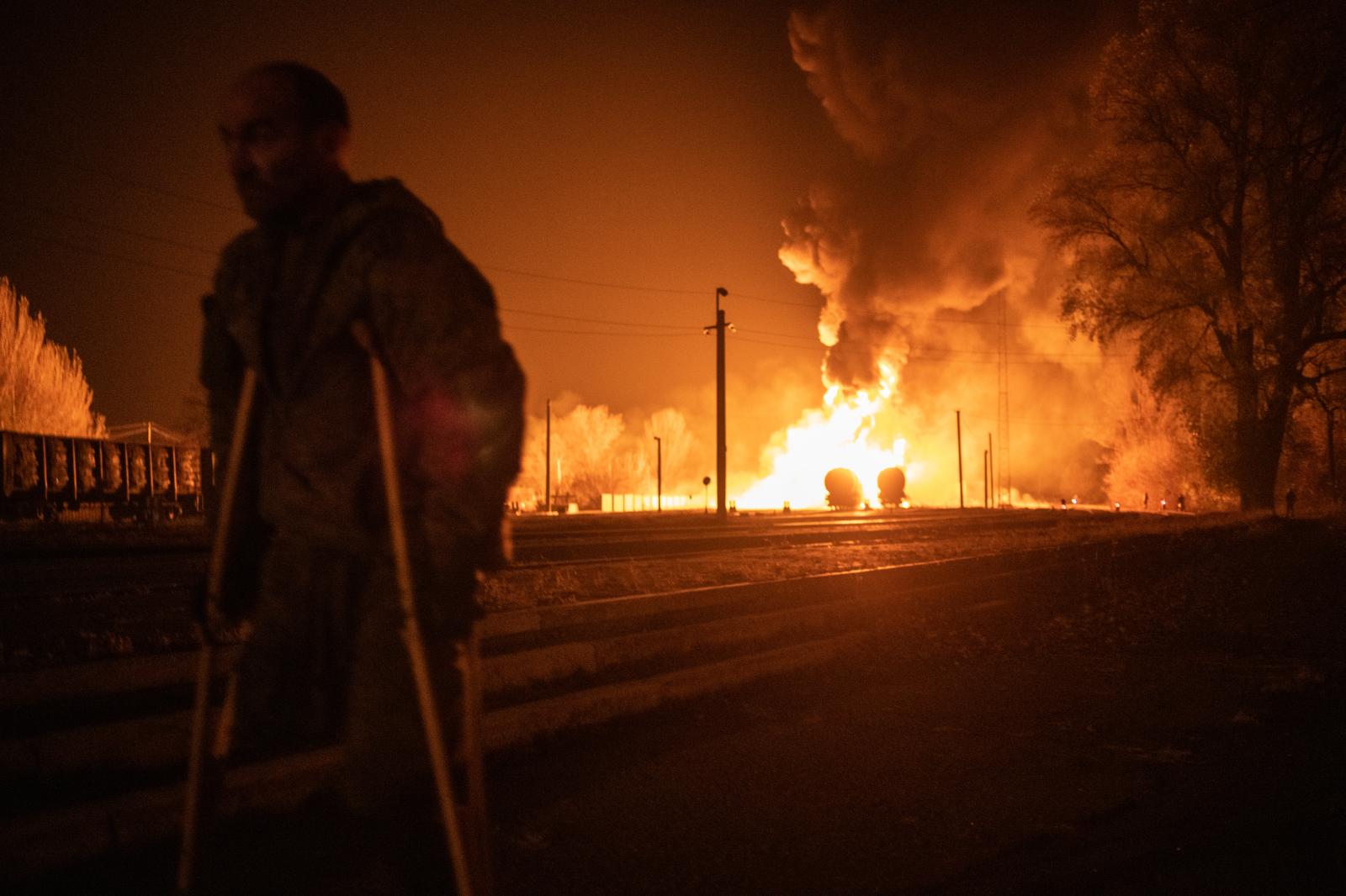 Donetsk under shelling