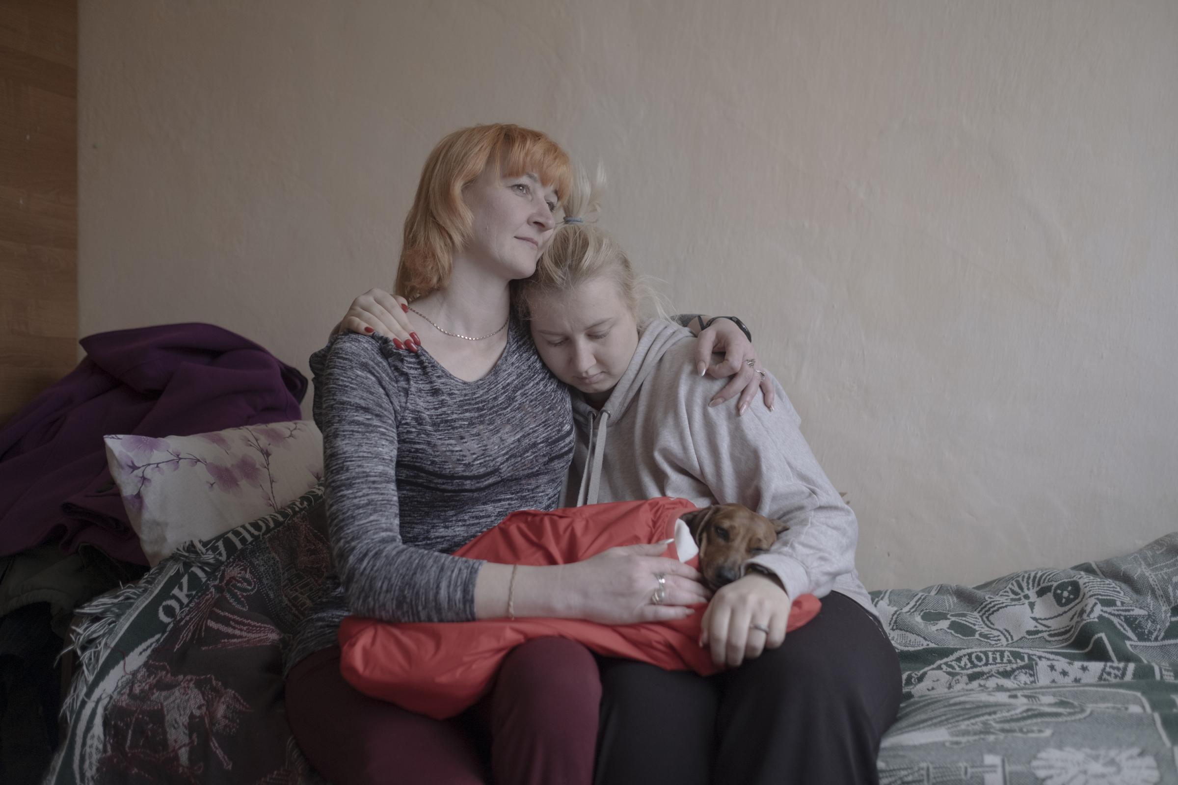 Migration crisis in Moldova - Oksana (42) with her daughter Marina (22), Nikolaev  “We...