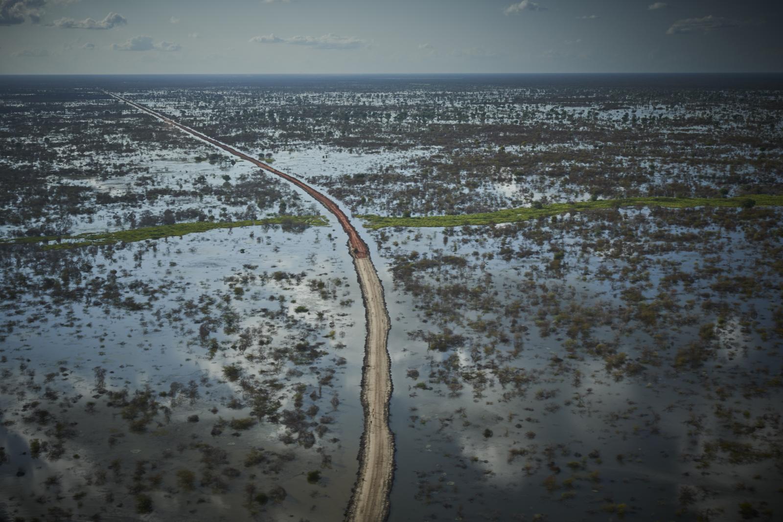 The flooded landscape of Bentiu...dan. Bentiu South Sudan / Sudan