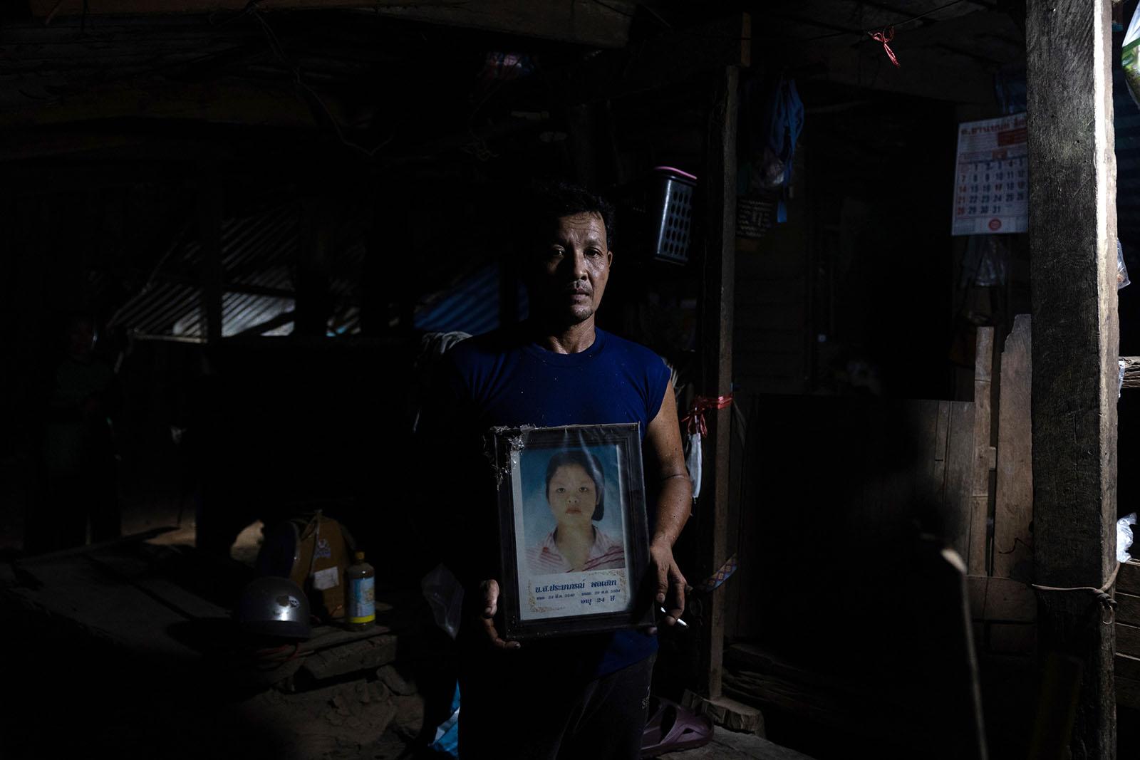 A FRAGILE COEXISTENCE - Rubber farmer Bangbon Hongthong, 50, stands at his house...