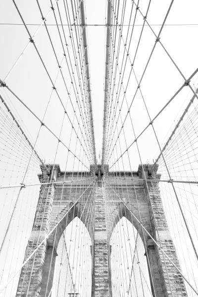BROOKLYN BRIDGE NEW YORK BLACK AND WHITE VERTICAL | Buy this image