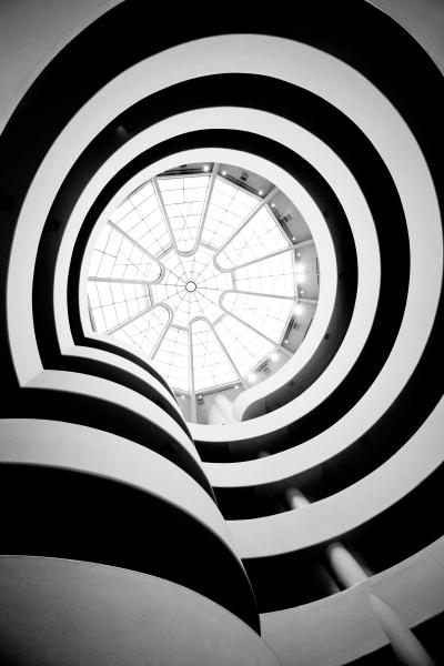 GUGGENHEIM MUSEUM NEW YORK CITY BLACK AND WHITE VERTICAL | Buy this image