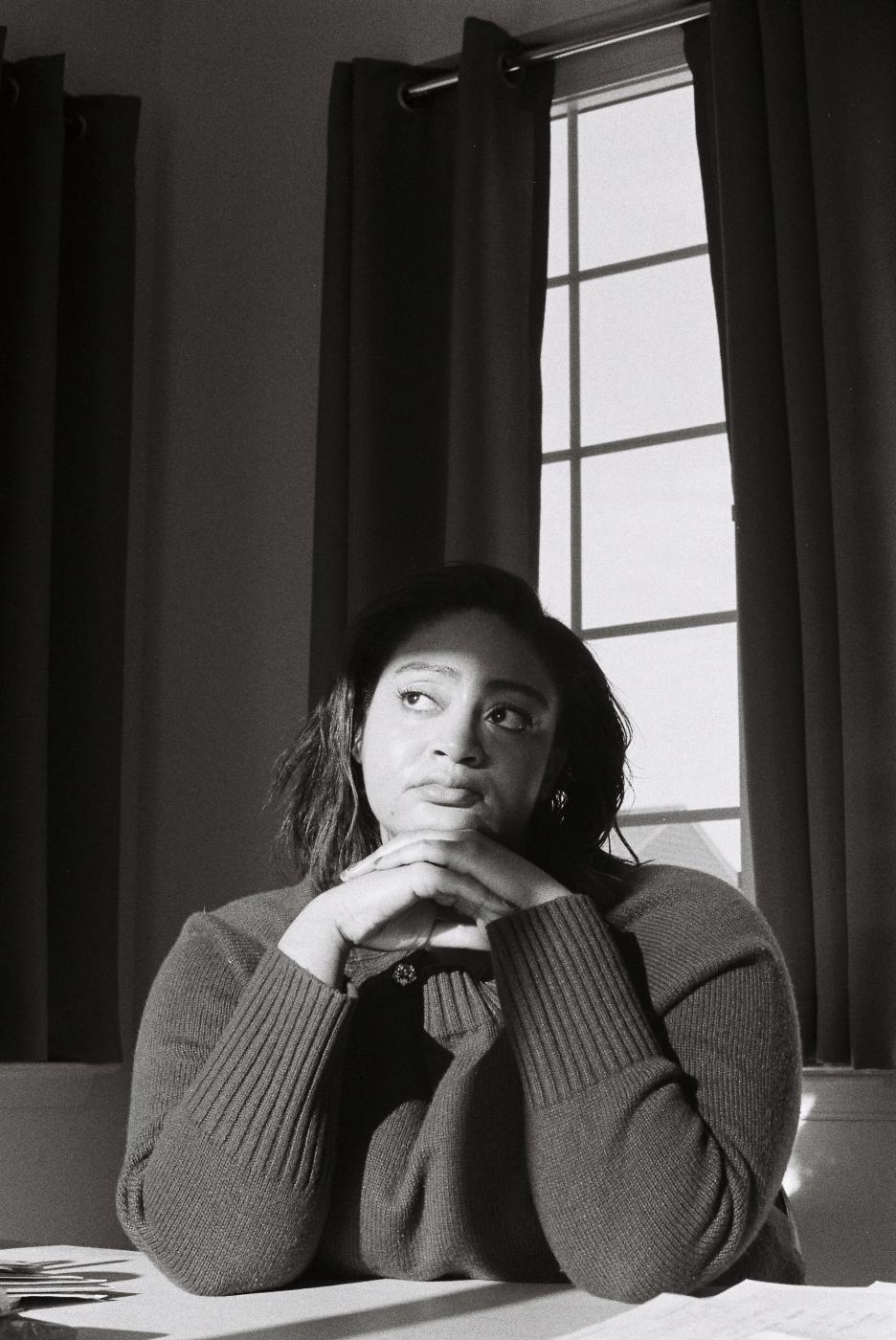 Image from Black & White  - Ciara at her parent's place, Late 2021