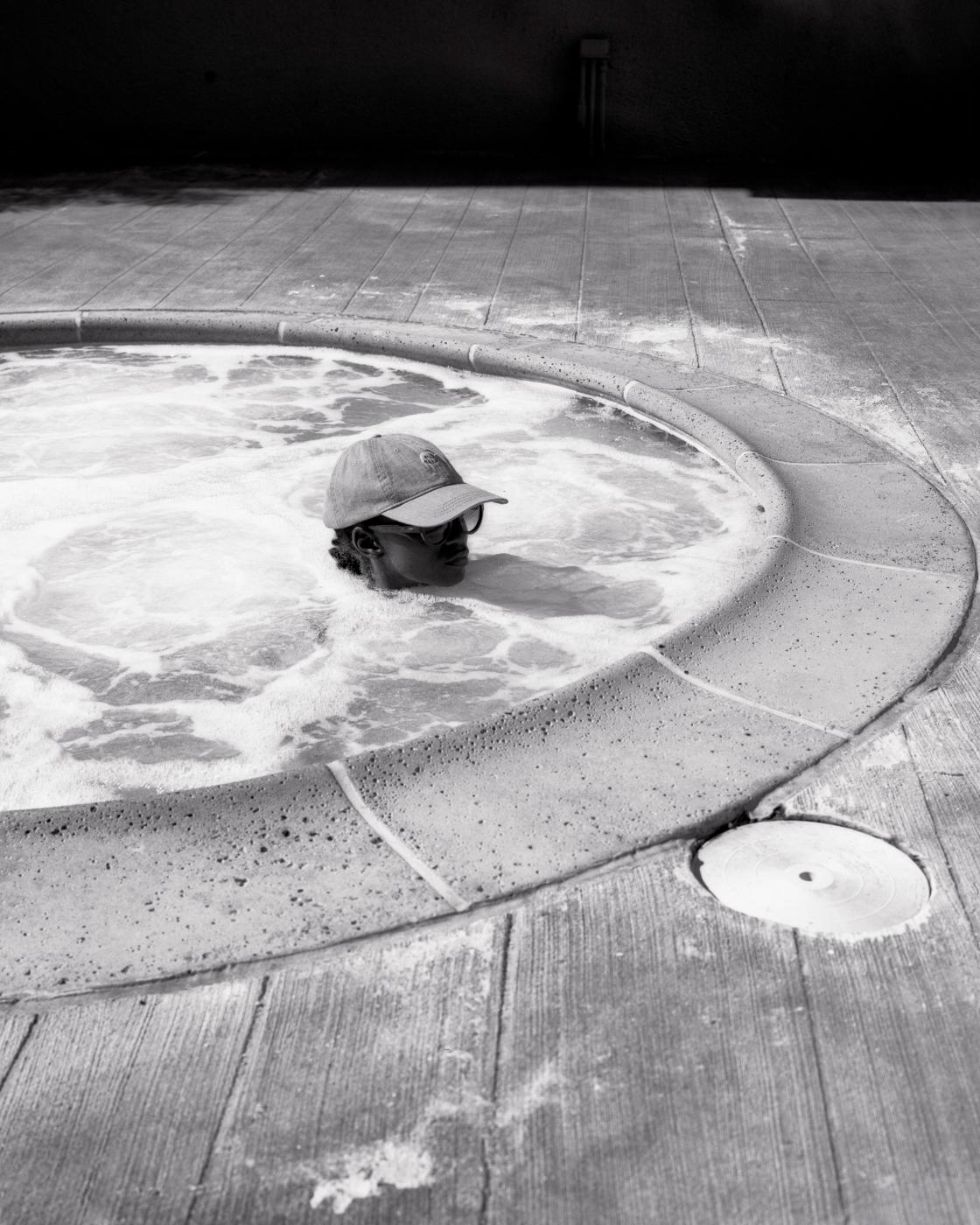 Image from Black & White  - Zen in the Jacuzzi, West Hollywood, 2021