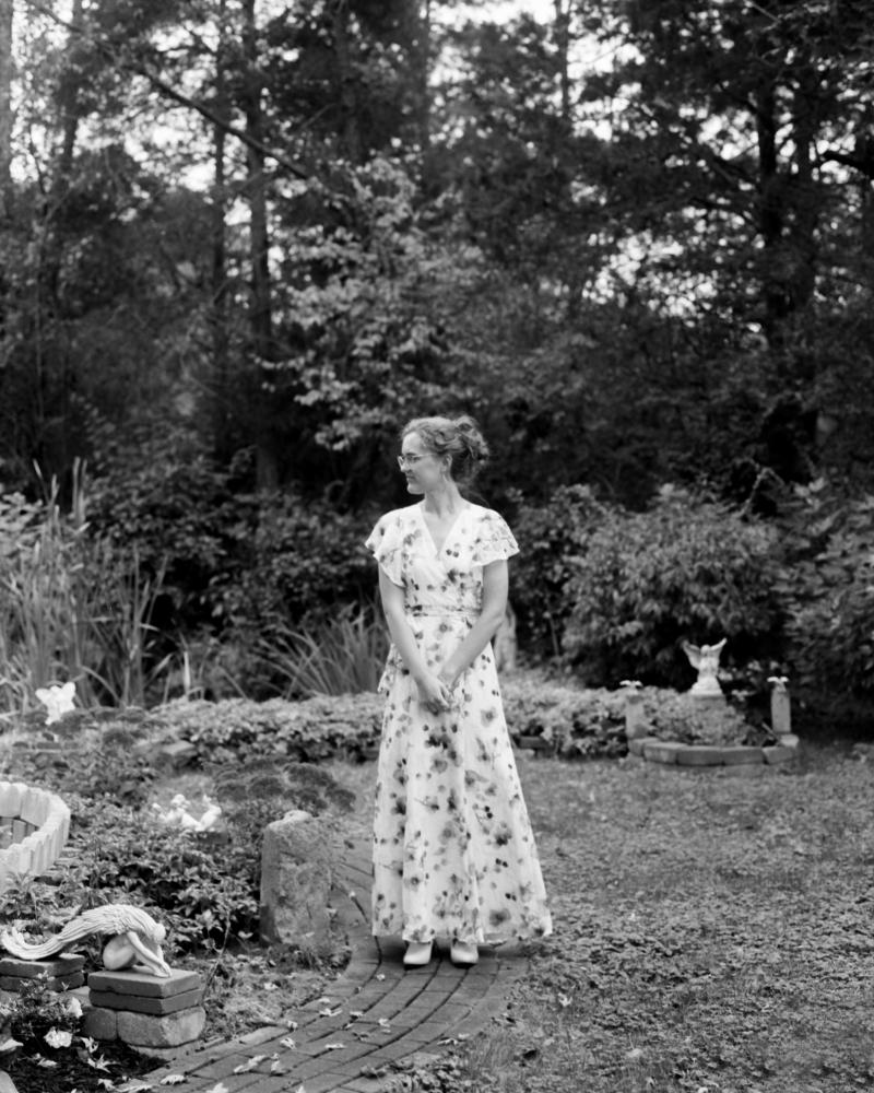 Black & White  - Zandra in the Backyard, Pennsylvania, 2021