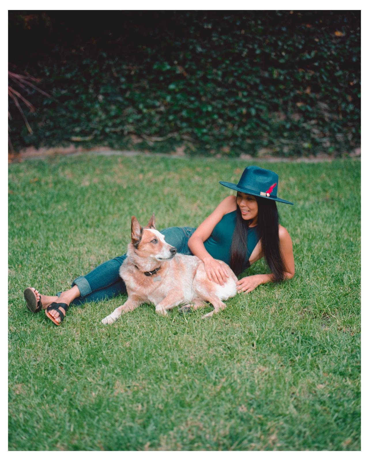 Color - Van Nessa in her Backyard, Autum 2021