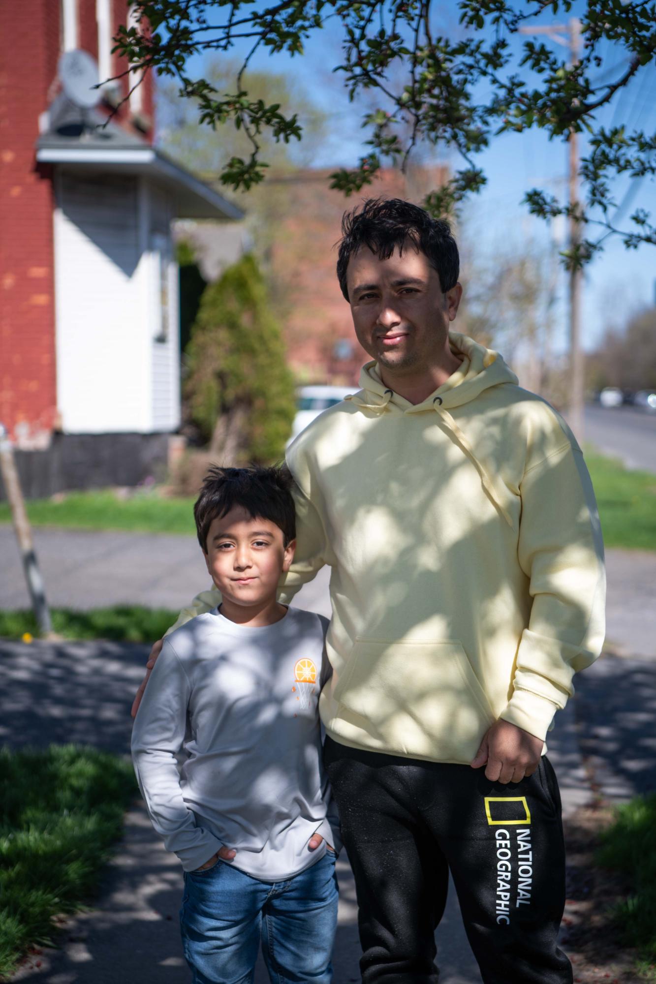 Portraits - Nazif with his son. Ben Cleeton for Central New York...