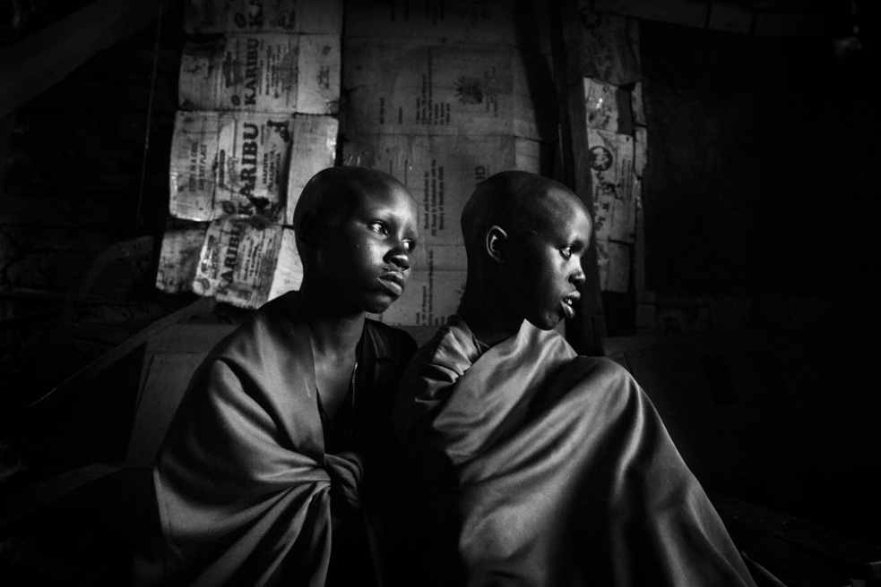 Maasai-girls Isina & Naseri...ore their planned circumcision.