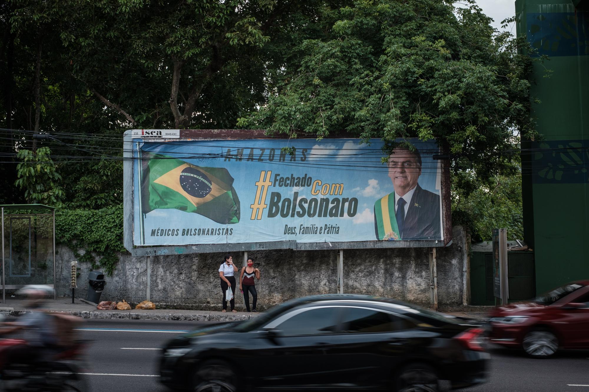 We Were Always Here - A billboard in central Manaus claiming that Amazonas...