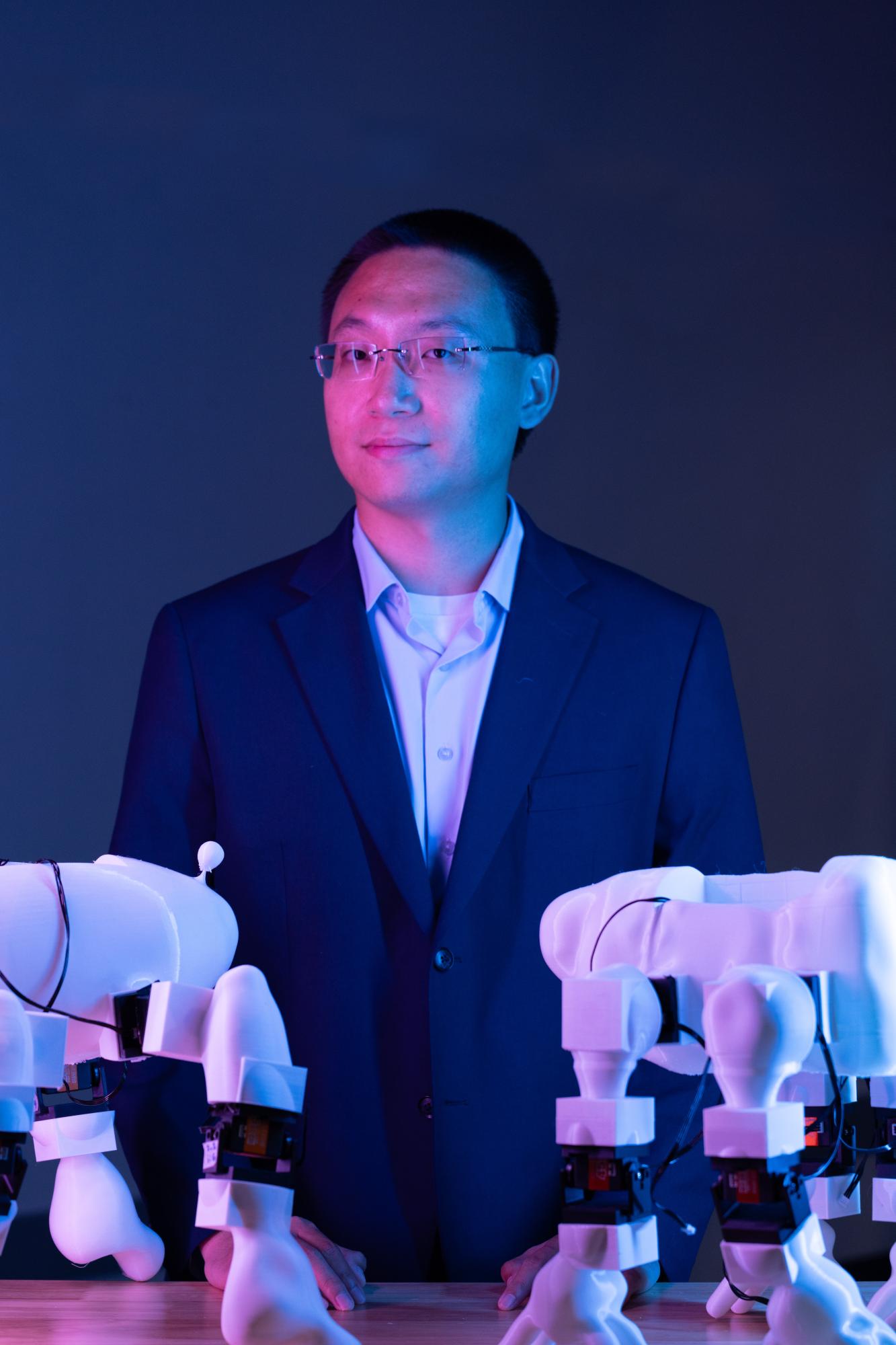 Duke Engineering  - Boyuan Chen poses for portraits at the Duke Robotics lab...