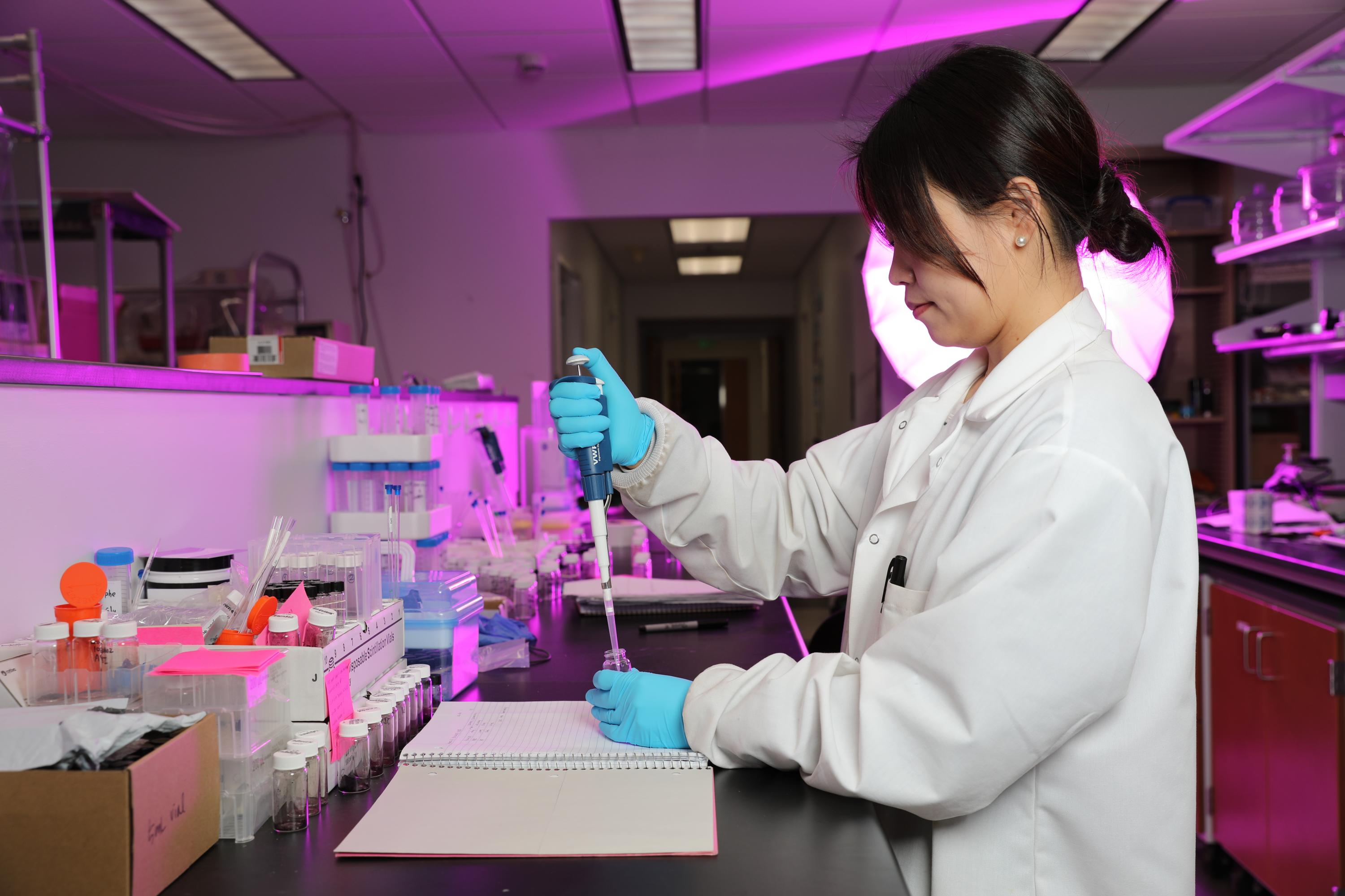 Duke Engineering  - Portraits of Liang Feng's lab located in Gross Hall room...