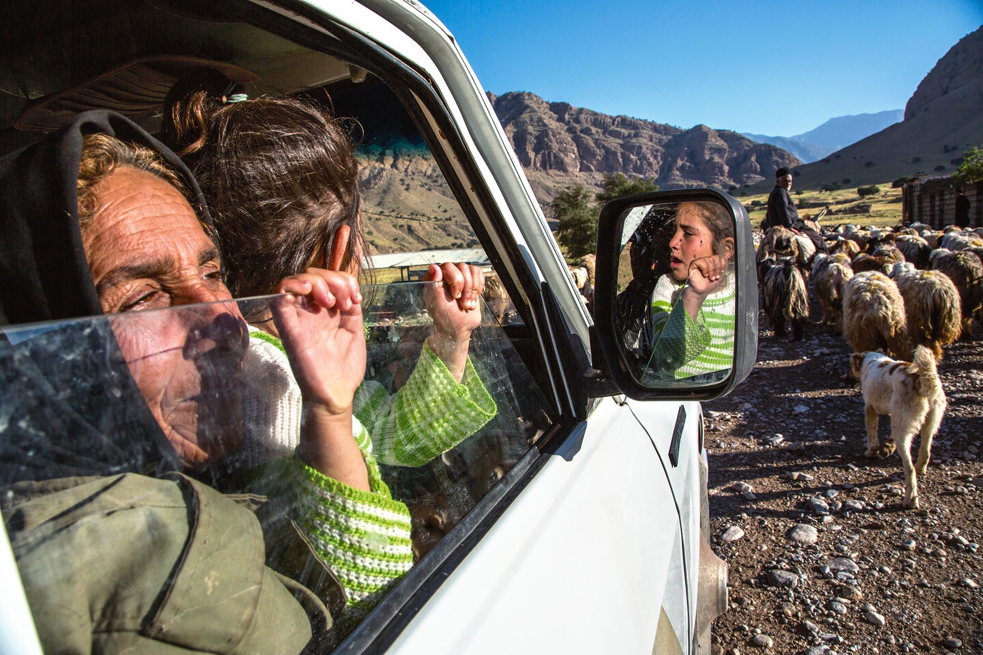 The last & lost nomades of Iran - Samba and her daughter follow in a pickup truck. More and...