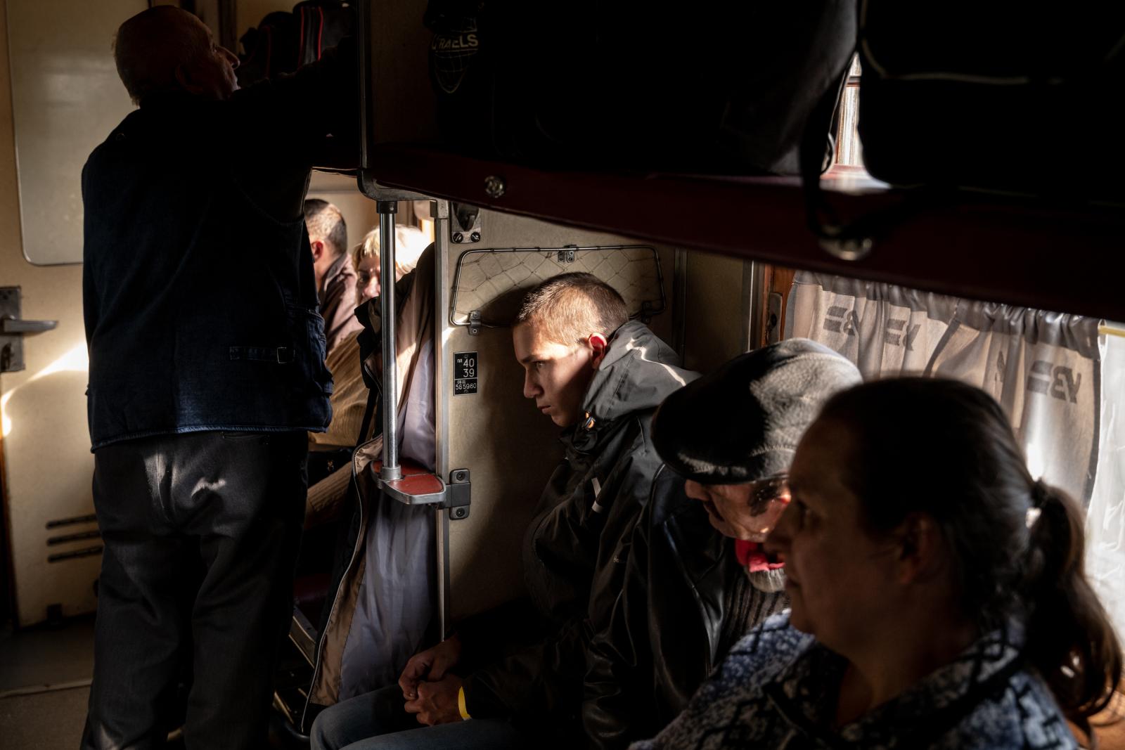 Evacuees from eastern villages ...ovsk, Ukraine, September, 2022.