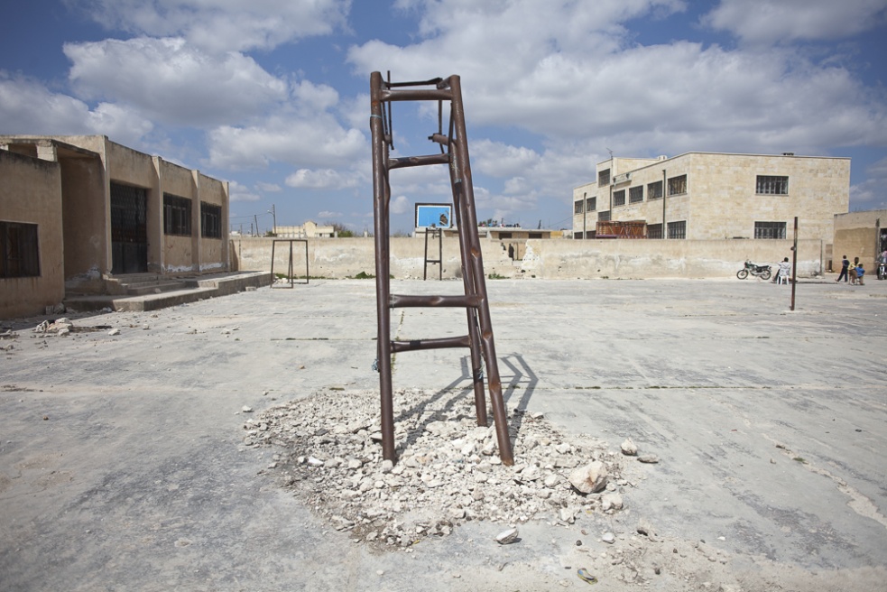 March 2013, Playground in Maarrat Horma, Hama province.