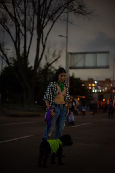 Image from Protests - Women's march. Bogota, Colombia - March 8, 2023. Bogota...