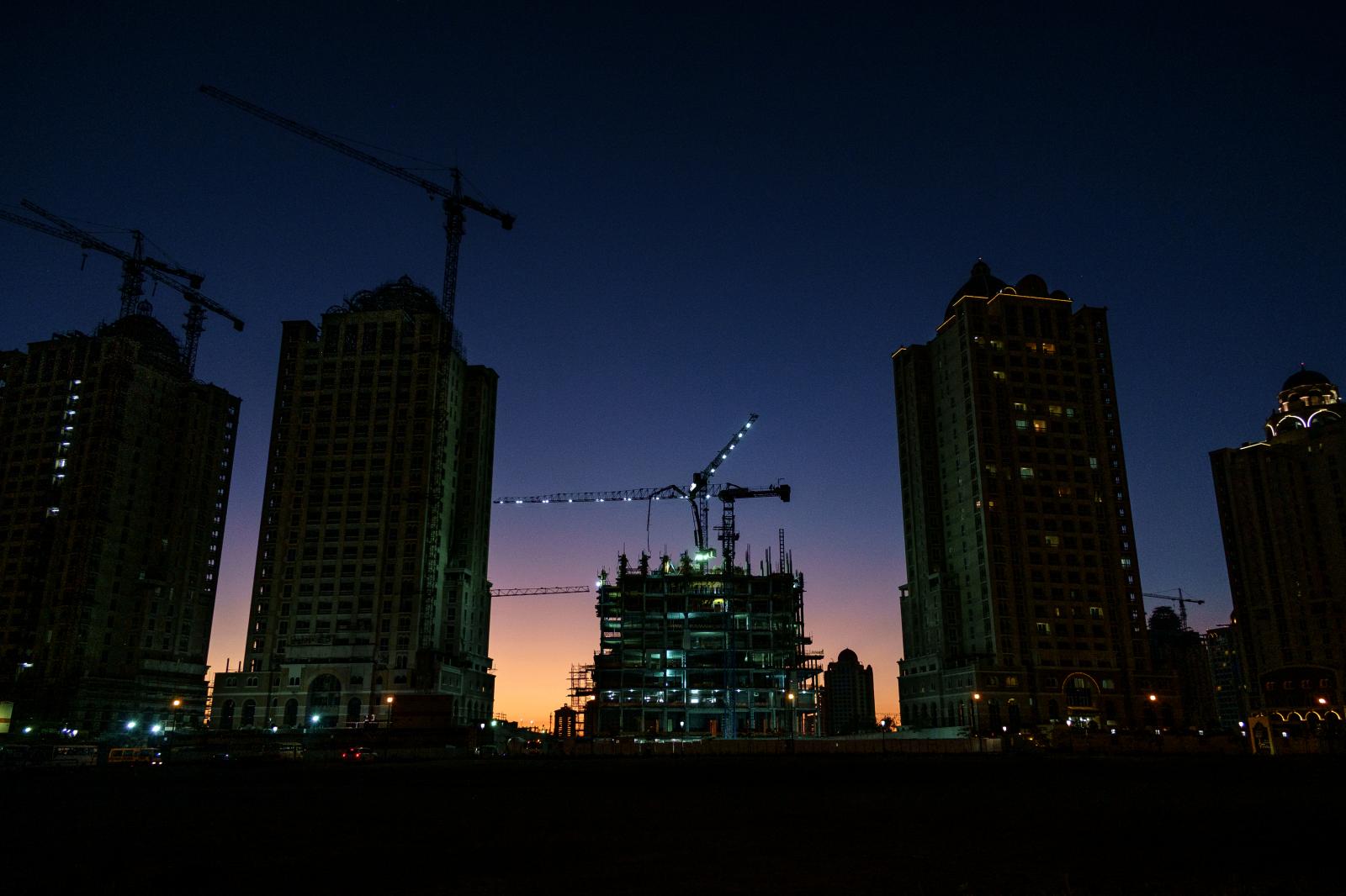 Construction Scene in Doha, Qatar