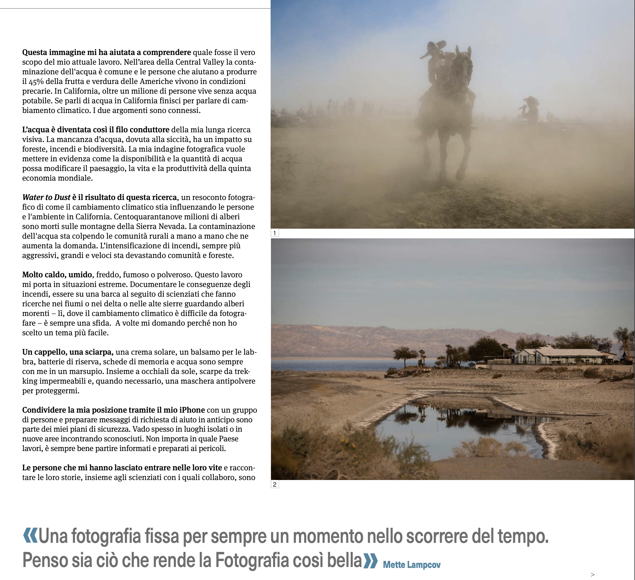 Image from Tear Sheets - Interview in Il Photografo -  