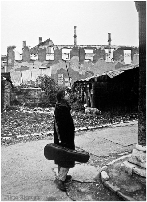 MUSIC AND DESTRUCTION, SARAJEVO... Ajanovic fine ART Photography,