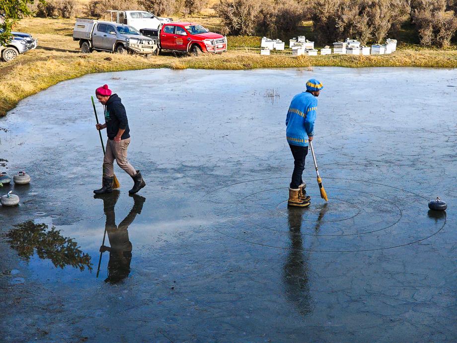 Curling in rural New Zealand - 