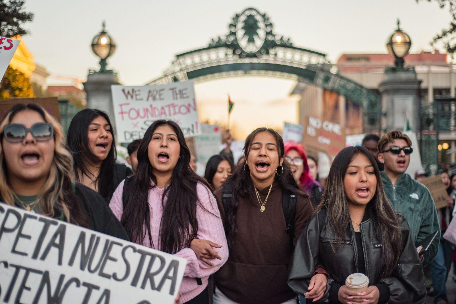 Image from Around Berkeley (2022-2025) - Over a hundred Cal students and community members rallied...