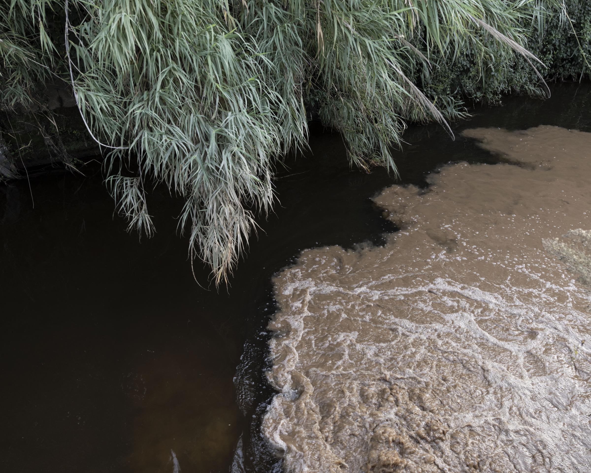 Upstream - Sarno, September 2021. An illegal spill by a farm in the...
