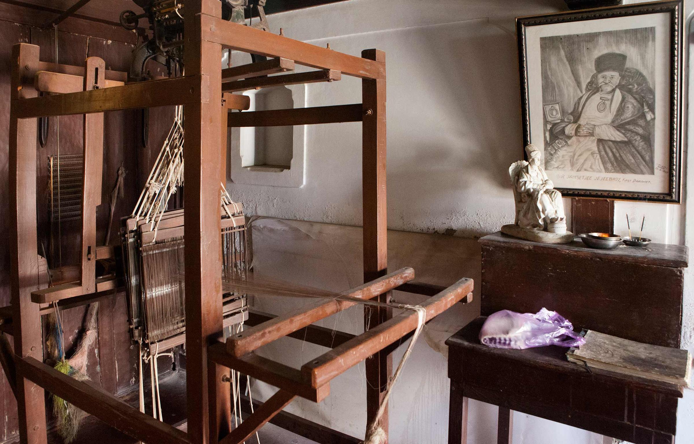 In memory of Greater Iran: The Zoroastrians of Navsari - A 250-year-old frame loom at the ancestral home where Sir...