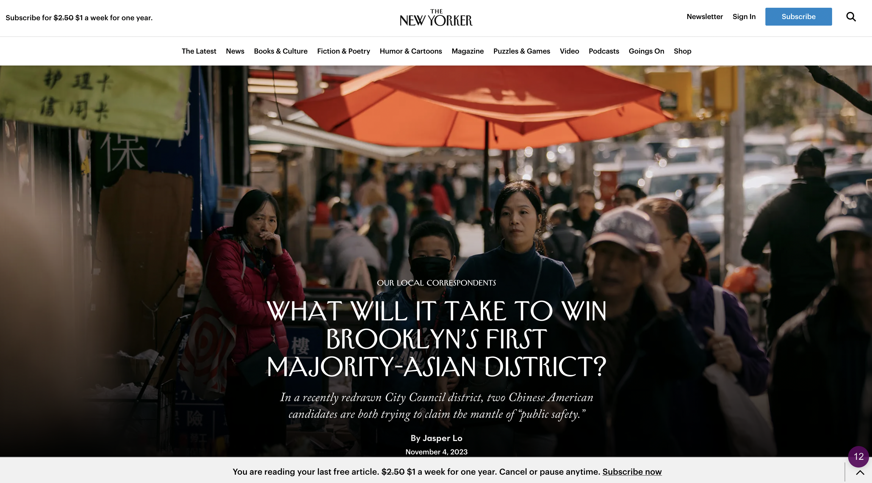 for The New Yorker: What Will It Take to Win Brooklyn’s First Majority-Asian District?