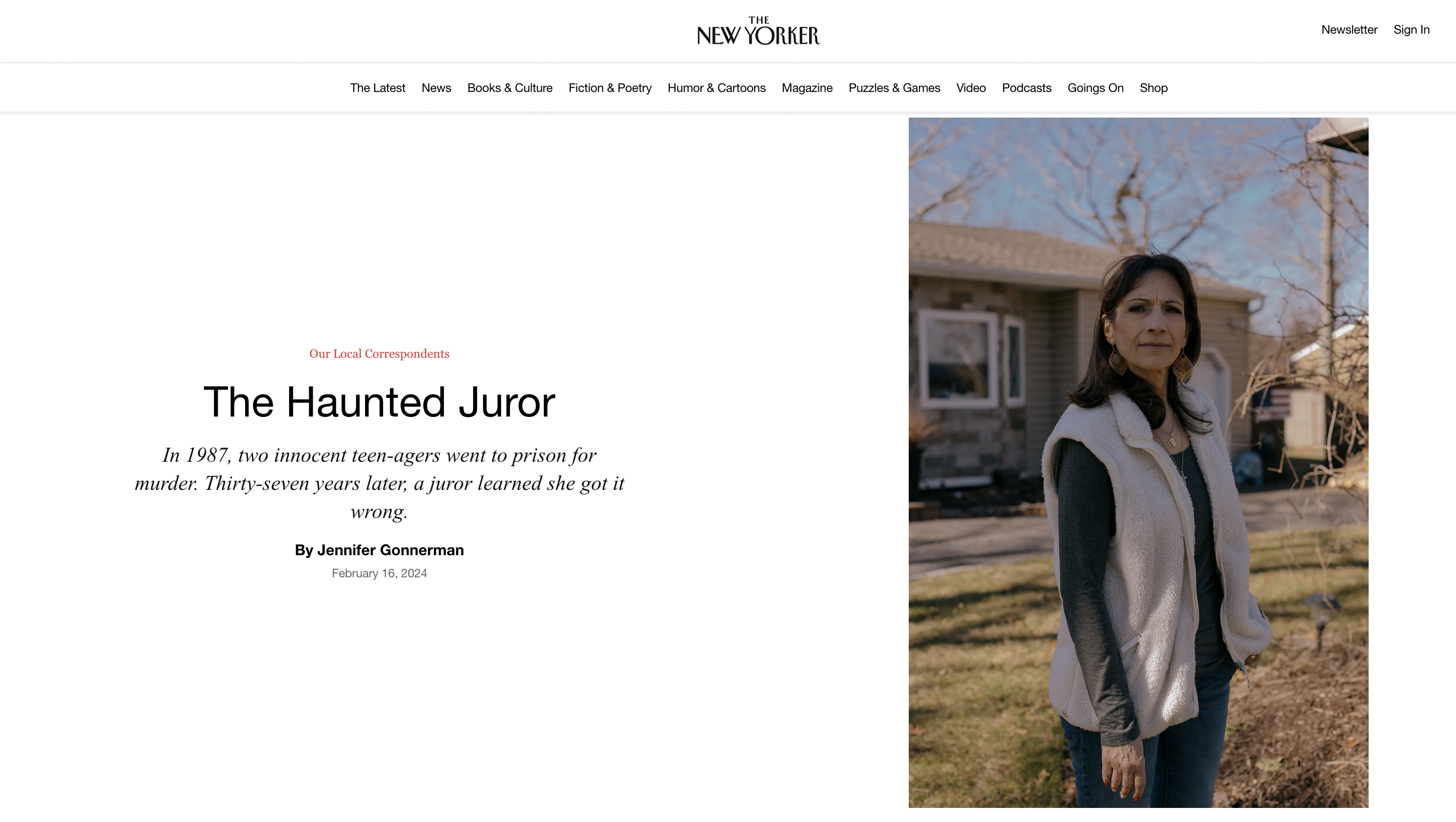 for The New Yorker: The Haunted Juror