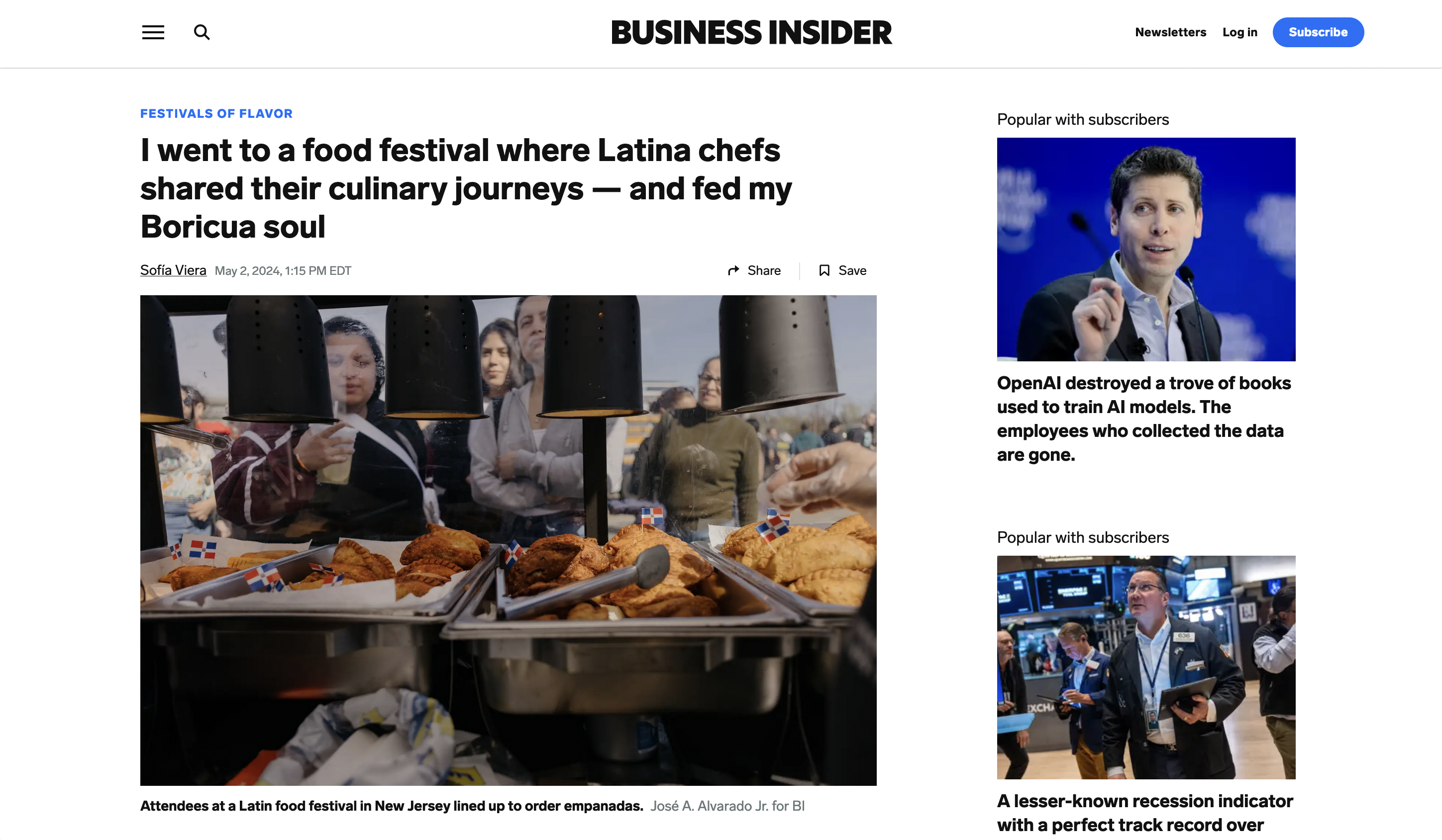 for Business Insider: I went to a food festival where Latina chefs shared their culinary journeys — and fed my Boricua soul