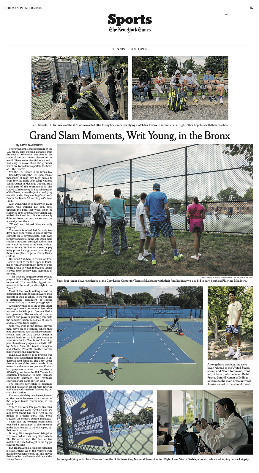 for The New York Times: Where You Can Stumble Upon a U.S. Open Match
