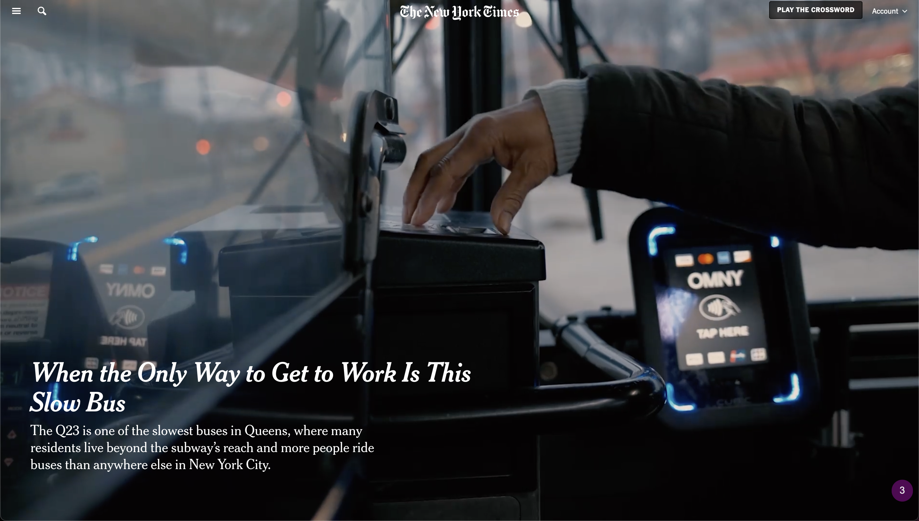 for The New York Times: When the Only Way to Get to Work Is This Slow Bus