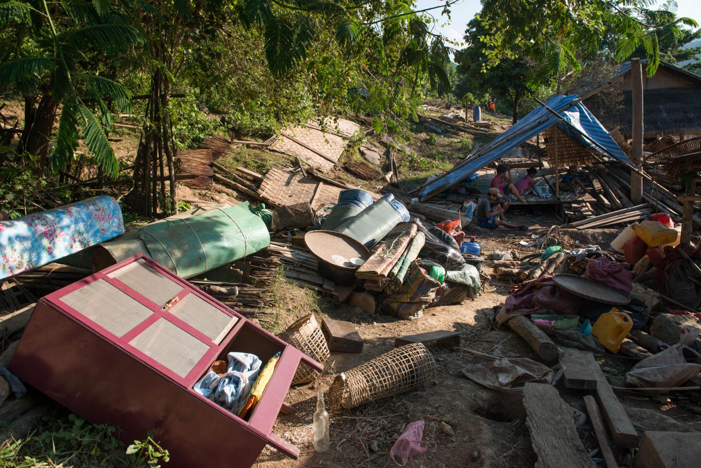 Damming The Mekong River - The houses have been demolished. The villagers are...