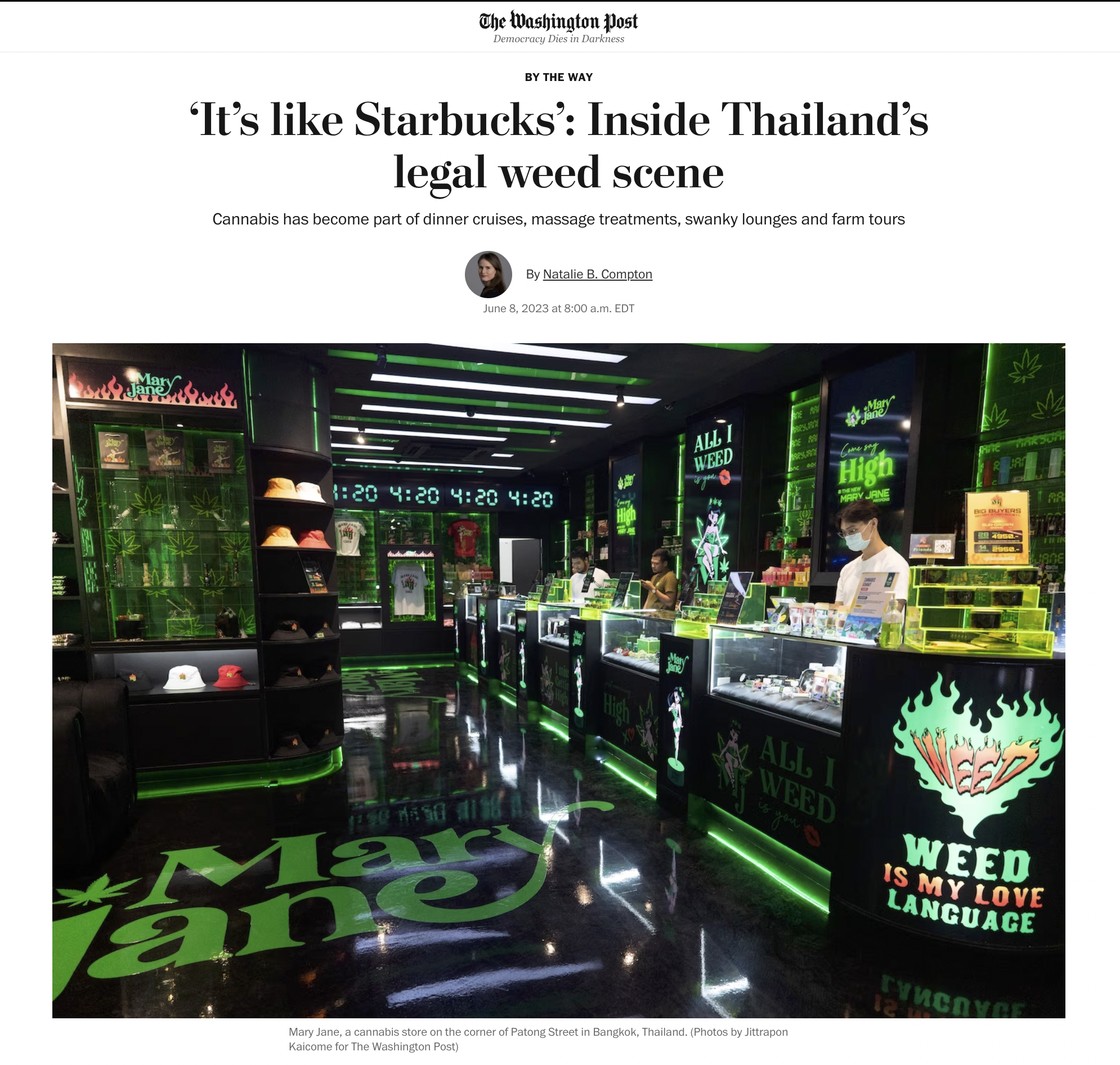 Published Work  - THE WASHINGTON POST - BY THE WAY  Inside Thailand's...