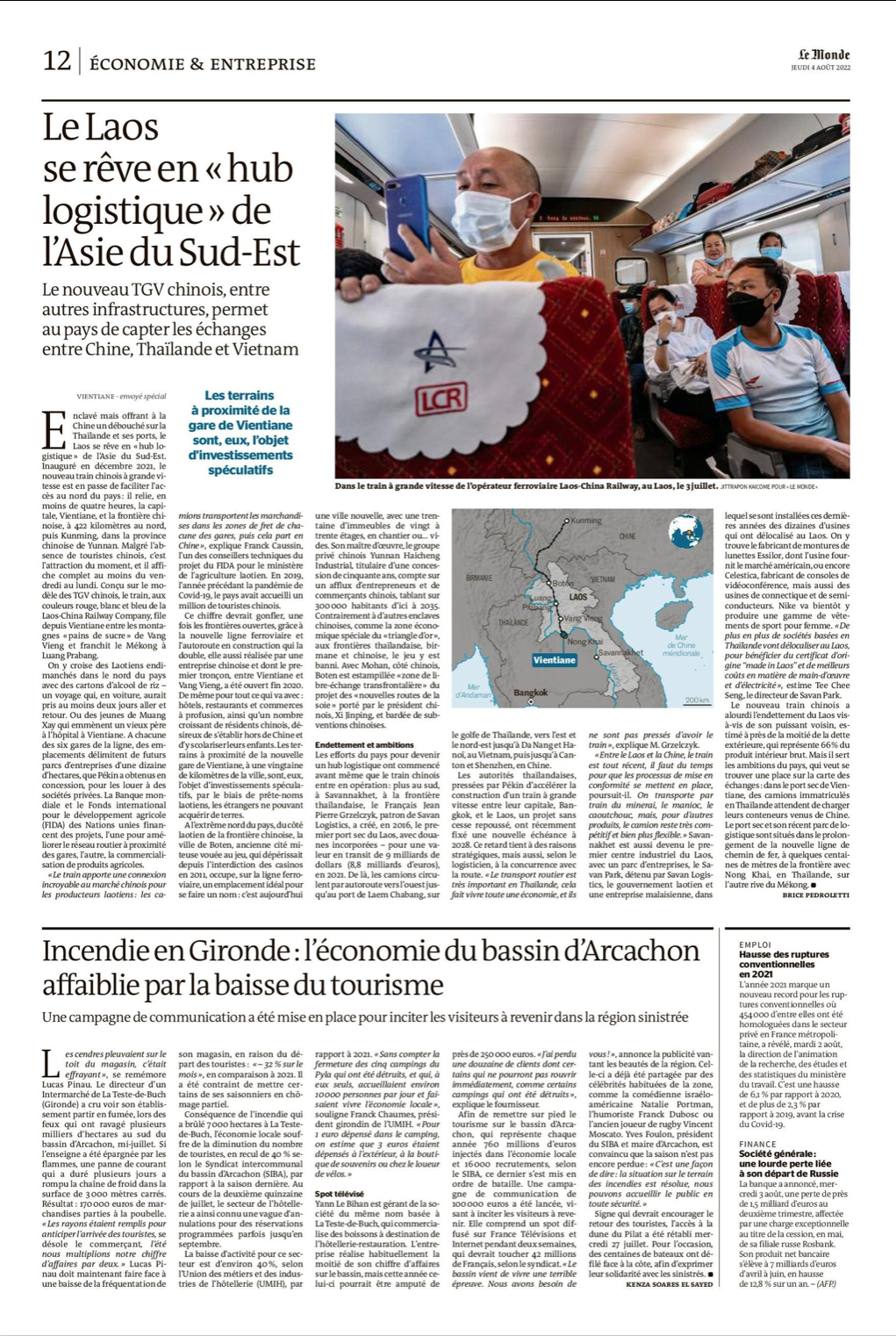 Published Work  -  LE MONDE    In a strategic position, Laos wants to...