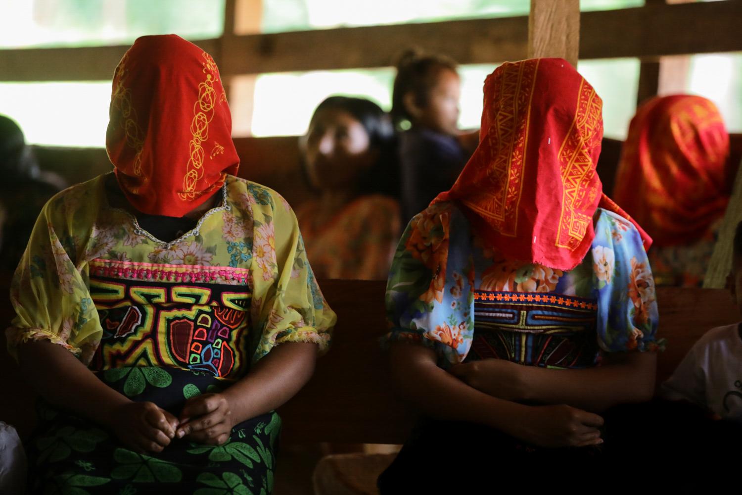 Colombian Indigenous Preserve Identity Across Spiritual Practices - UNGUIA, COLOMBIA - MAYO 7: A Woman member of Guna Dule indigenous at the Choco&rsquo;s Unguia...