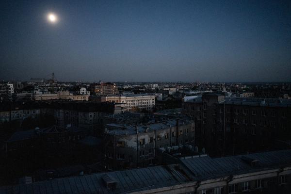 Image from Ukraine Goes Dark - During the nigth, Kharkiv dives into darkness, as the...