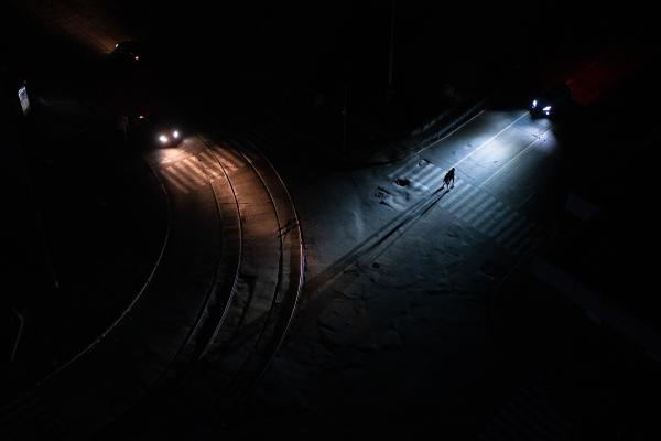 Image from Ukraine Goes Dark - During the nigth, Kharkiv dives into darkness, as the...