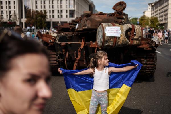 Image from Russian-Ukrainian War - People attending the 