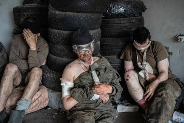 Image from Russian-Ukrainian War - Russian POWs at the unclosed location on Eastern Ukraine....