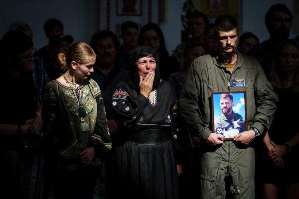Image from Russian-Ukrainian War - In Kyiv Patriarchal Cathedral of the Resurrection of...